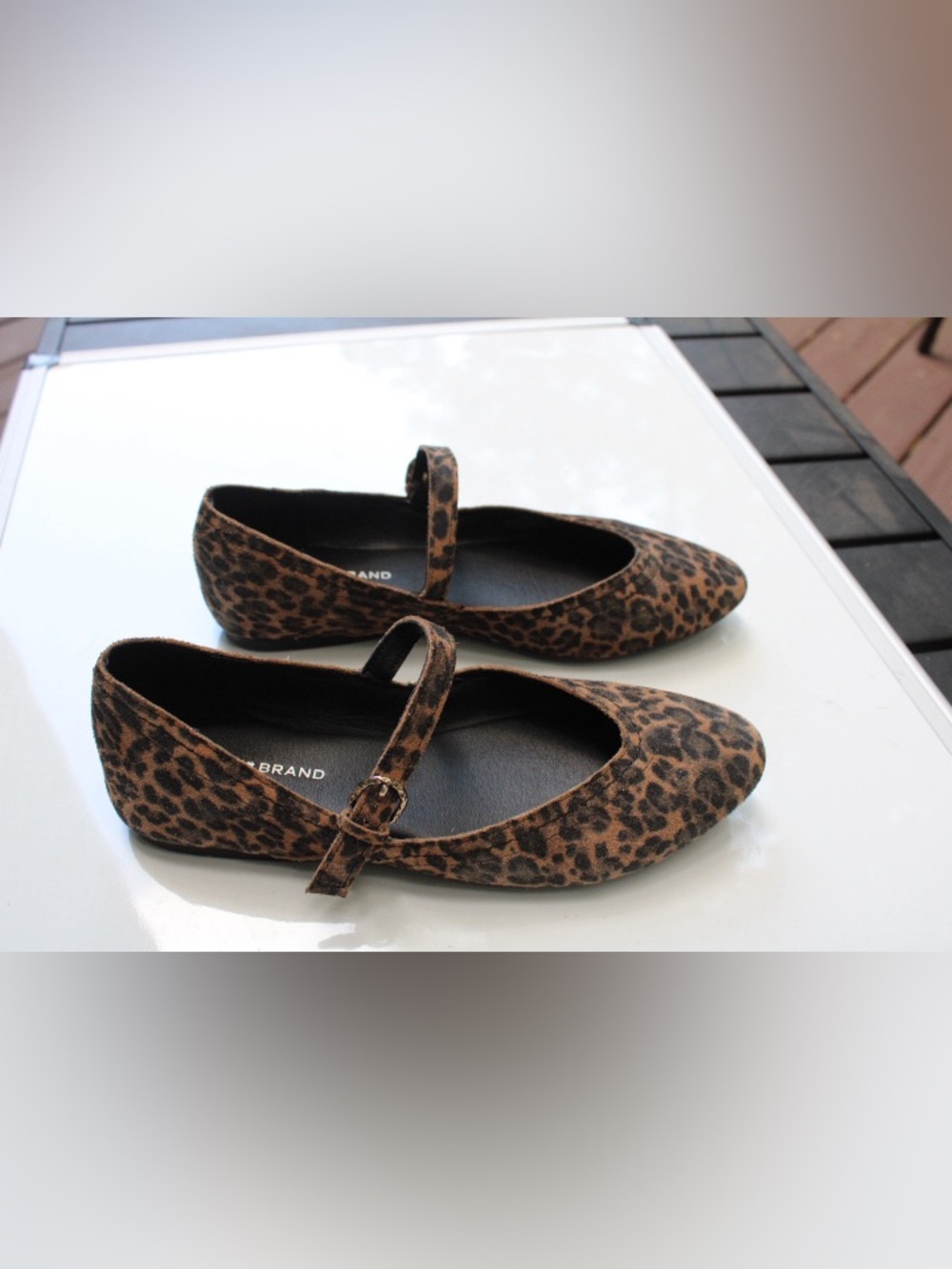Lucky Brand leopard print Mary Jane flats